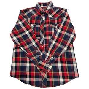 Wind River Flannel Shirt Long Sleeve Classic‎ Fit Men's Medium Snap Button Plaid